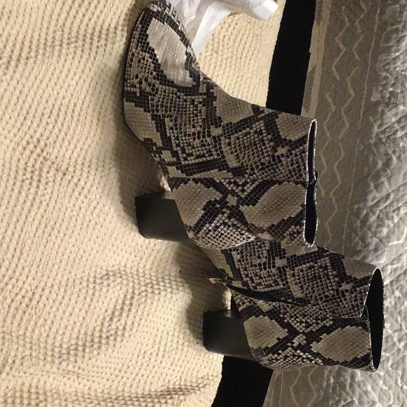 halogen snakeskin boots